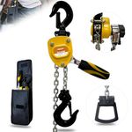 KITUYOTO Mini Lever Chain Hoist 1/4 Ton-Portable Manual Lever Chain Hoist 550Lbs Capacity and 10Ft Lift with Safety Hooks|Come Along Winch Heavy Duty Puller|Ratchet G80 Chain Fall Hoist for Garages