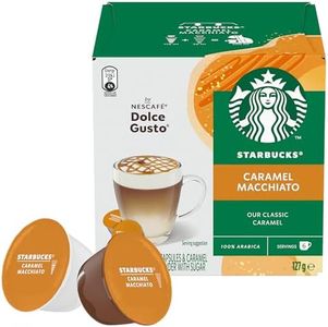 STARBUCKS by NESCAFÉ Dolce Gusto Caramel Macchiato Coffee Capsules Box of 6 Servings