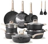 CAROTE Nonstick Pots and Pans Set,C