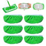 ZephyrCraft Refill Pads for Swiffer Sweeper, 6 Pack Reusable Mops Sweeping Cloth, Washable Microfiber Wipes Cleaning Mop Head Replacements for Household Cleaning