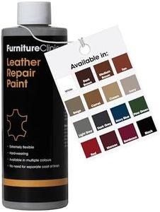 Furniture Clinic Leather Repair Paint | 2-in-1 Seal and Color | Use on Scratches, Tears, and Holes in Car Seats, Furniture | Quick and Easy Leather Repair Kit for Furniture (Light Grey, 500ml / 17oz)