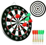 Toyiuwa Classic Professional Dart Board Game Set with Steel Tip Darts | Wall-Mounted Standard Dartboard for Adults & Kids | Family Fun Target Game with Complete Accessories