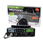 PRESIDENT - Richard 50 WATT PEP AM/FM 10 Meter TRANSCEIVER with Continuous SCANNING, 7 Backlight Colors, Echo, Talk-Back & SWR/PWR Meter