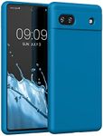 kwmobile Case Compatible with Google Pixel 6a Case - TPU Silicone Phone Cover with Soft Finish - Caribbean Blue