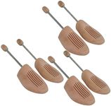 Set of 3 pairs Delfa Shoe Trees with spiral spring Sz. 9,5/10,5, made of wood, excellent moisture absorption