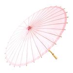 Weddingstar Paper Parasol with Bamboo Boning - Vintage Pink