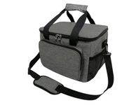 REQUISITE NEEDS Insulated Picnic Bag 15L Large Cooler Bag Lunch Bag For Lunch/Work/School/Beach/Picnic (Grey)