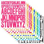 12 Sheets Letter Stickers, 1 Inch & 2 Inch Self Adhesive Uppercase Alphabet Stickers Waterproof Vinyl Large Stick on Letters Decals for Scrapbook Sign Notebook Home Decor