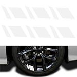 6pcs Car Wheel Hub Sticker,Compatible with Ford F-150 F-450 E-350 C-Max S-MAX,Decorative Sticker,2-White