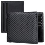 Swallowmall Genuine Leather Wallets for Mens with Removable Card Holder RFID Bifold Slim Wallet ID Windows & 10 Cards Holder for Him