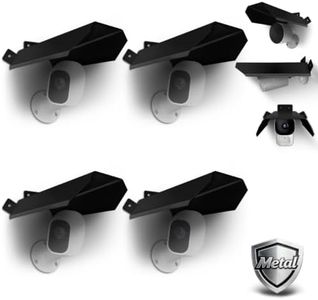 OOSSXX Universal Outdoor Security Camera Sun Rain Cover Shield Black 4Packs