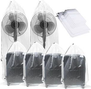 6 Pack Extra Large Clear Drawstring Plastic Bags, 2 Sizes Big Giant Storage Bags 47x71 Inches and 35x47 Inches, Dust Covers Plastic Bags for Luggage, Suitcase, Furniture and Kids Bike Reusable