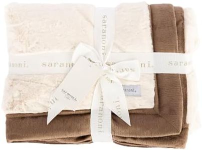 SARANONI Luxury Lush Kids Blanket | Ultra-Soft & Cozy Plush Comfy Blankets for Kids & Teens | Ivory/Gingersnap 40” x 60”