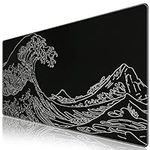 iCasso Black Gaming Mouse Pad, Larg