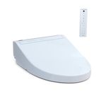 TOTO SW3084#01 WASHLET C5 Electronic Bidet Toilet Seat with PREMIST and EWATER+ Wand Cleaning, Elongated, Cotton White