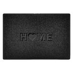 Nicoman LOVE at HOME Doormat 90x60cm -Elegant Black｜Heavy Duty Non-Slip｜Indoor/Outdoor｜Entrance Barrier Dirt-Trapper Floor Mat｜Home Patio Garden Conservatory Door Mat｜Home Heart