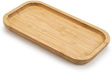 XIMISISE Bamboo Vanity Tray, Bathroom Counter Toilet Tank Tray for Organizing and Home Decor, 9.8 x 5.5 0.8 inch