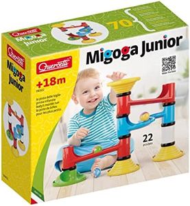 Quercetti Migoga Junior Marble Run First Ball Track Set for Ages 18 Months + (Made in Italy)