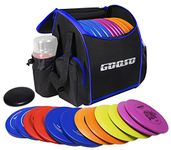 Disc Golf Set with Bag - 12 PCS Flying Disc Golf Discs for Beginner with Putter, Midrange, Driver | Portable Disc Golf Backpack Holds 30+ Discs Free Stand Bag Design for Convenient Use