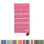 KZY LONDON Beach Towel - Large Turkish Beach Towels for Camping, Swimming, Bath, Gym - Quick Dry, Super Absorbent, Lightweight, Cotton 90x180cm Hammam Towels for Adults (Fuchsia)