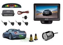 A2D LED Car Parking Sensor Black + Night Vision Reverse Parking Camera + Parking Camera Screen For Maruti Suzuki Celerio