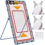 YNSZAS 𝑵𝑬𝑾 𝑼𝑷𝑮𝑹𝑨𝑫𝑬 [2+1] Pitch Back Rebounder Net, 6 x 3.65 FT, Adjustable Bounce Back Return Board Net for Volleyball, Baseball, Softball, Lacrosse, Tennis, Throwing Partner, Trainer Gitfs