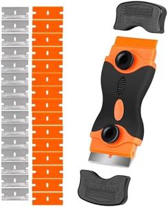 NEXT GEEK Glue Remover Cleaning Scraper Tool Double Edged Multipurpose Removing Paint, Labels, Sticker, 15 Piece Plastic Blades And 15 Piece Metal Blades