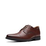 Clarks Collection Men's Whiddon Cap Oxford, Mahogany Leather, 13 Wide US