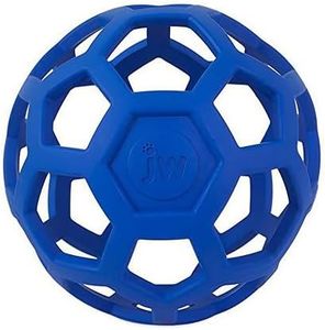 JW Pet Hol-ee Roller Dog Toy Puzzle Ball, Natural Rubber, Extra Large (7.5 Inch Diameter), Colors May Vary