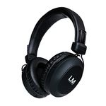 Louise & Mann 5 Bluetooth Headphones Over Ear, Wireless Headphones with Hi-Fi Stereo Deep Bass, Foldable, Soft Earmuffs, Built-in Mic and Wired mode for Phone/PC/TV (Black)