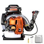 QUIDARY 63CC 2-Cycle Gas Backpack Leaf Blower - 3.8HP, 840CFM, Lightweight & Powerful for Lawn Care, Yard, Snow & Leaf Blowing - Petrol Powered, Air-Cooled, Cordless (Ideal for Home & Commercial Use)