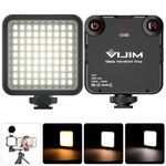 VIJIM Video Light Colour temperature LED Camera lighting for photography with Cold Shoe Softer Portable Light Ajustable Brightness,Rechargeable with 3000mAh Battery VL81