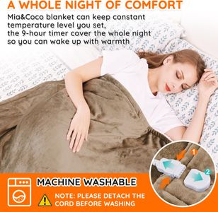 Mia&Coco Heated Blanket, Khaki, 180x130cm – Electric Throw