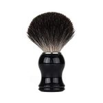 100% Pure Badger Hair Shaving Brush Handmade with Walnut Wooden Handle and Stainless Steel Base Perfect for Wet Shaving (Black)