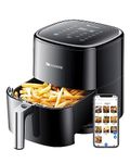 Proscenic T22 Air Fryer with 13 Presets & Shake Reminder, Oil Free Air Fryer 5L, Low-Noise, Compatible with APP & Alexa, 100+ Online Recipes, LED Touch Screen, Non-Stick Basket, 1700W