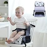 PandaEar Baby Toddler Booster Seat for Dining Chair Table| Travel Booster Seat Portable High Chair Seat| Baby Feeding Chair Compact Lightweight with Adjustable Straps| Boys Girls