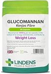 Lindens Glucomannan (Konjac Fibre) Capsules - 3,000mg Per Serving - 90 Pack - Weight Loss Aid - Contributes Towards The Reduction of Appetite - Weight Loss Supplement - Letterbox Friendly