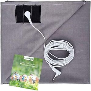 Grounding Flat Sheet for Earthing - with AU Plug, Cal-Queen+ Size, 5% Silver 95% Cotton EMP Protection Improve Sleep Natural Wellness