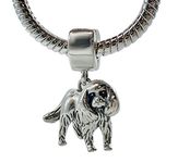 BOLENVI 3D Cocker Spaniel Dog 925 Sterling Silver Dangle Pendant X Charm Bead For Pandora & Similar Charm Bracelets or Necklaces, Sterling Silver, No Gemstone