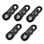 5 x 6m Male to Female XLR Mic Leads/Balanced Microphone Cables / 8 Colours/Multi-Packs Black