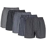 Gildan Men's Boxers, Multipack, Black Stripe Assorted (5-Pack), XX-Large