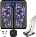 TENS and Muscle Stimulator, EMS Foot Massager Mat for Pain Foot Relief, EMS Foot Stimulator for Pain Relief Improve and Facilitate Muscle Performance in The Shoulder, Massager & Legs