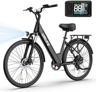 URLIFE Vélo Électrique, 26" Électrique avec Batterie au Lithium Amovible 36V 13Ah, Vélo de Montagne Electrique avec 7 Vitesses, Moteur 250W, Autonomie 60-80km pour Adulte Noir
