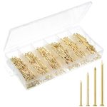 Mr. Pen- Nail Assortment Kit, 1200 Pcs, 4 Sizes, Gold, Small Nails for Hanging Pictures, Finishing Nails, Gold Wall Nails for Hanging, Pin Nails, Hardware Nails, Assorted Nails, Galvanized Nails