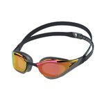 Speedo Unisex Adult Swim Goggles Mirrored Fastskin Pure Focus Polyester, Black/Cool Grey/Ruby, One Size