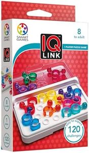SmartGames - IQ Link - Jeu de Réflexion et de Logique - 120 Défis de Différents Niveaux - 1 Joueur - A partir de 8 Ans