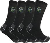 NRL Canberra Raiders Heavy Duty Reinforced Heel and Toe Work Boot Socks 4 Pairs (11-14)