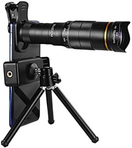 Durashmall 32X Telephoto Lens for Smartphones with Tripod and Clip Lightweight ABS Mobile Telescope for iPhone and for Wildlife Sports and Travel Photography Black