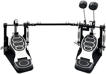 Double Bass Pedal, Double Chain Double Bass Drum Pedals, Double Kick Drum Pedal with Patch Suit for Kick Drum Set and Electronic Drums