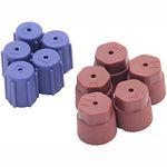 ANCLLO 10pcs AC R134a Cap Air Conditioning Service Charging Port Caps R134A 13mm and 16mm Low and High Side Cover A/C Red and Blue